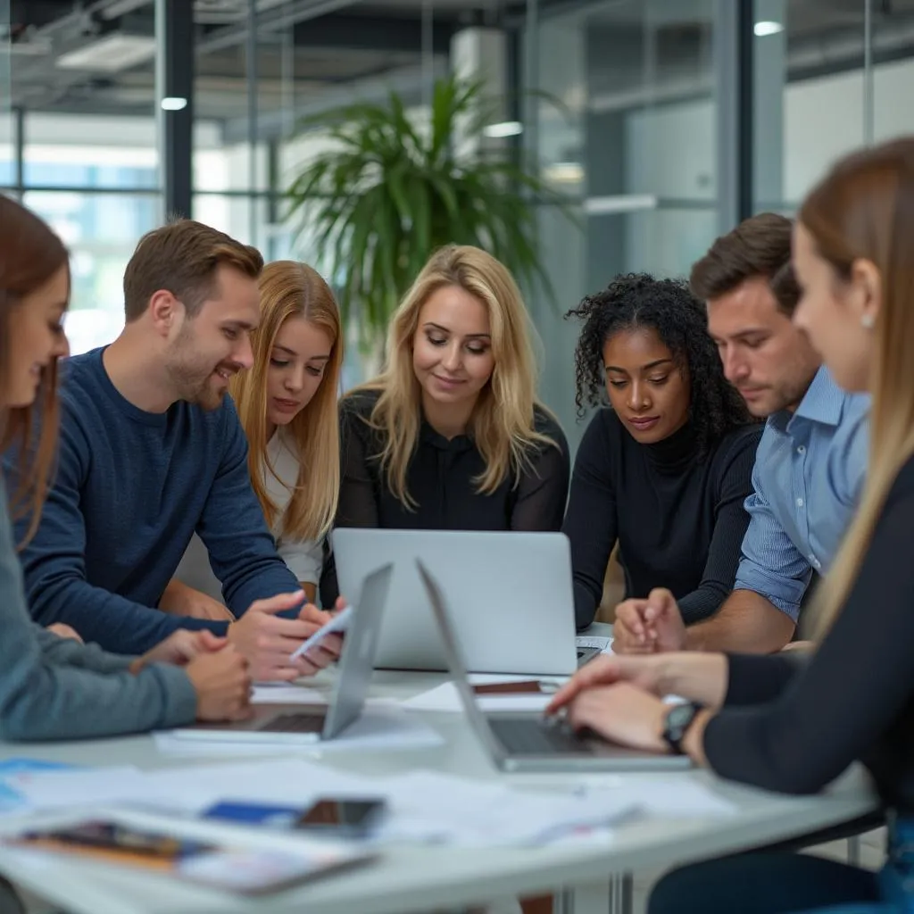 Sap consulting team discussing strategy