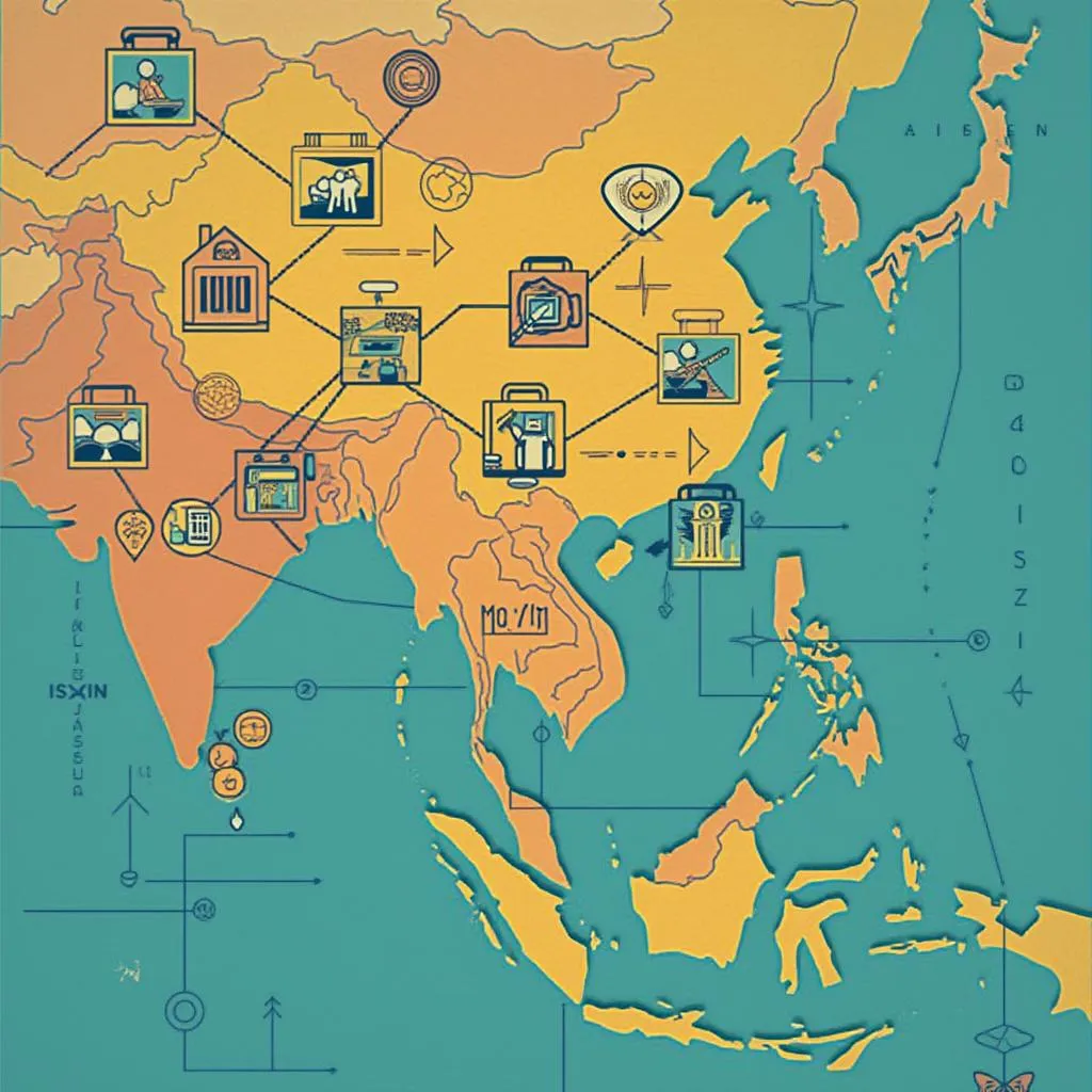 Asia Market Entry concept
